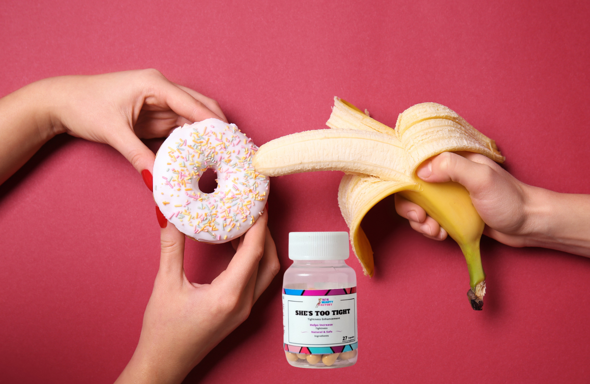 Banana trying to go through donut 