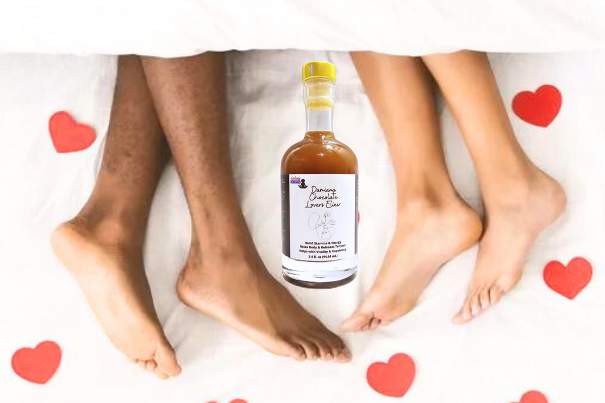 Chocolate Lovers Elixir on Bed between lovers