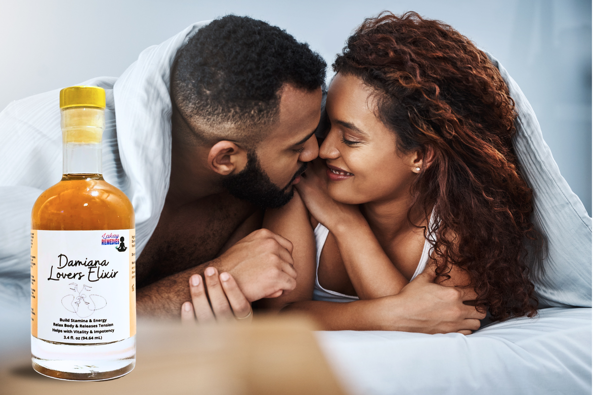 Damiana Elixir on bed side table