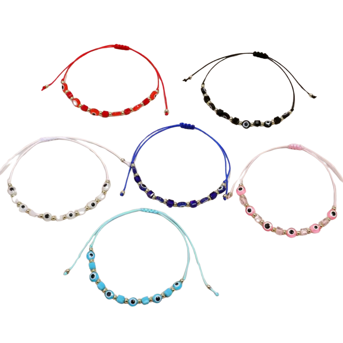 Evil Eye Hand-Knitted  Bracelet