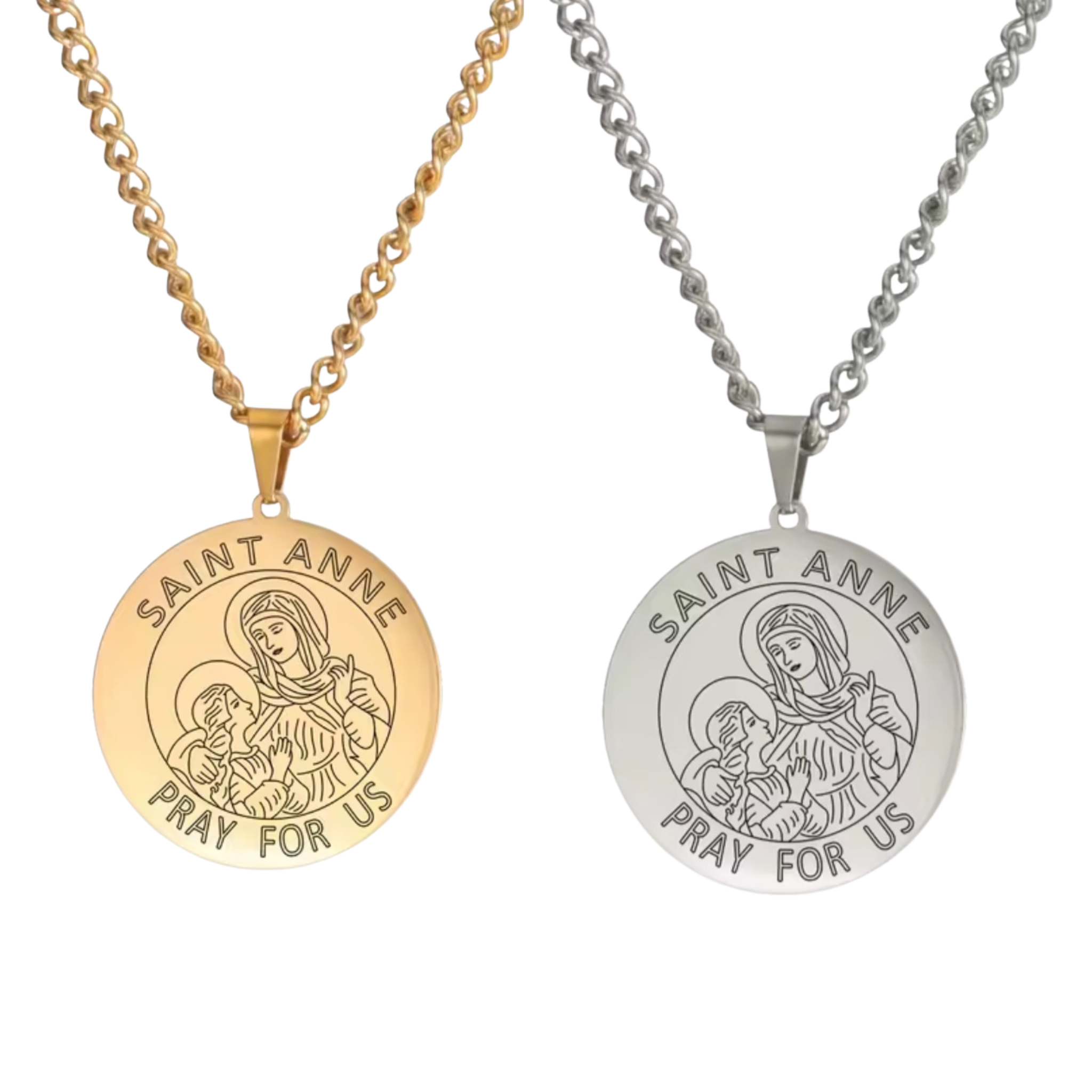 Saint Anne Pray For Us Necklace