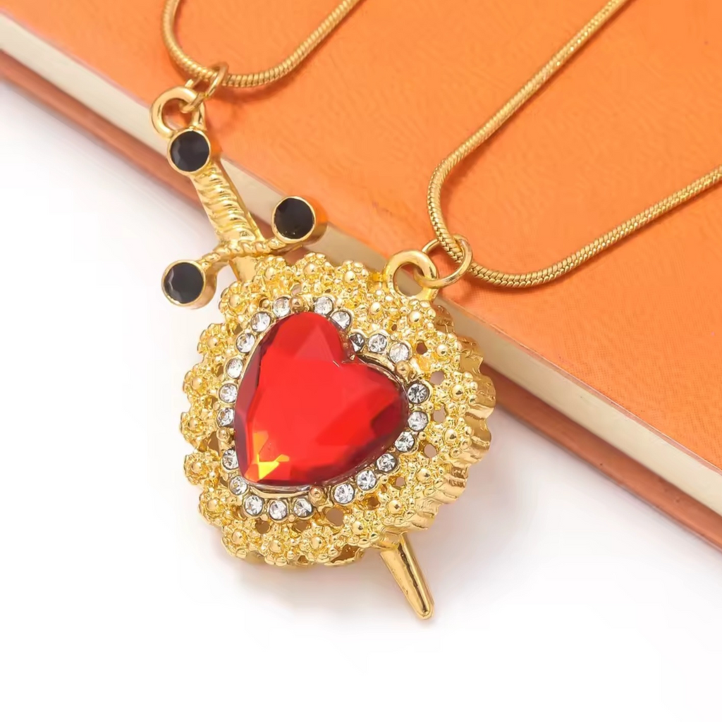 Dagger through Heart Necklace Freda