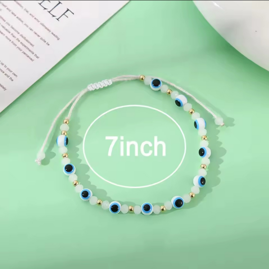 Evil Eye Hand-Knitted  Bracelet