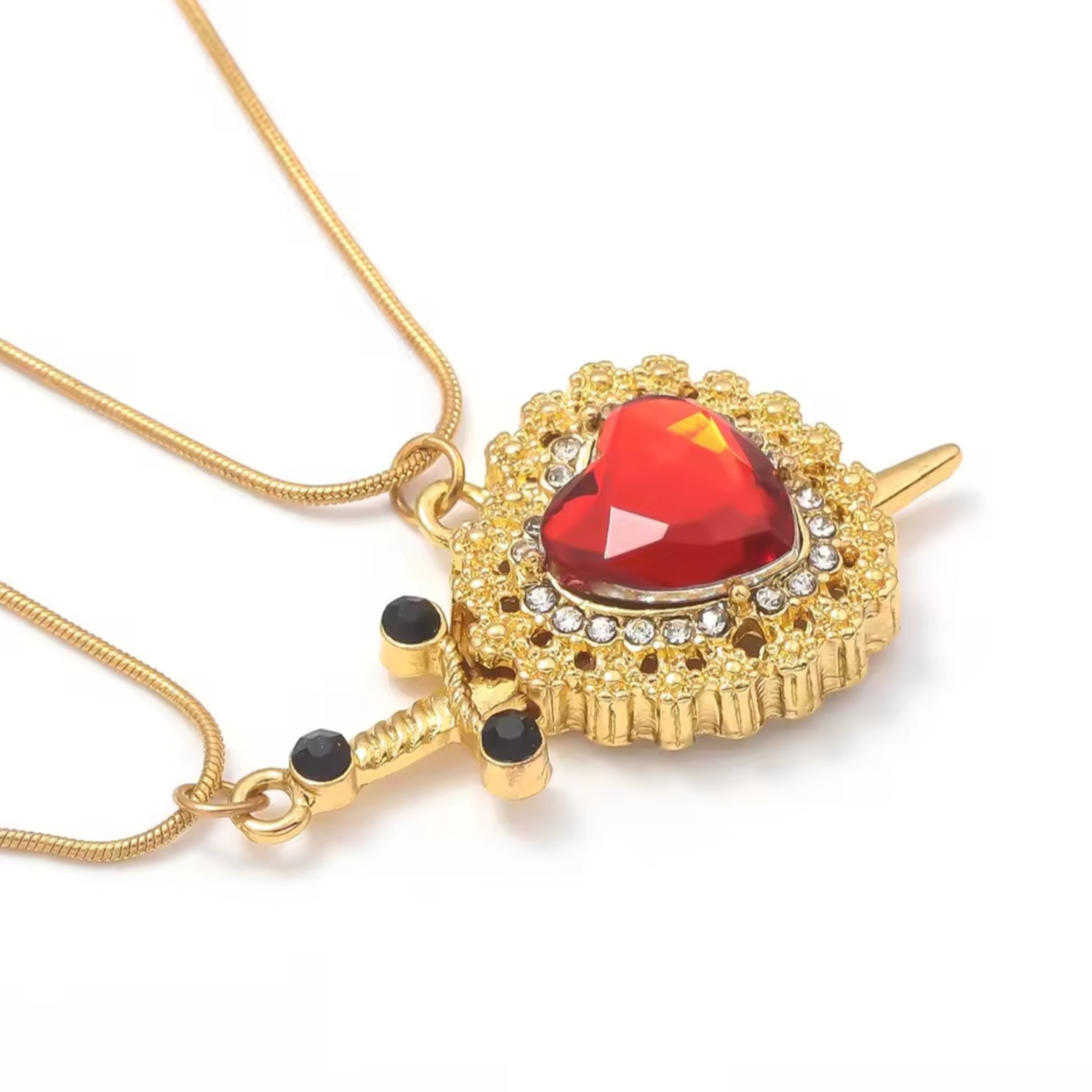 Dagger through Heart Necklace Freda