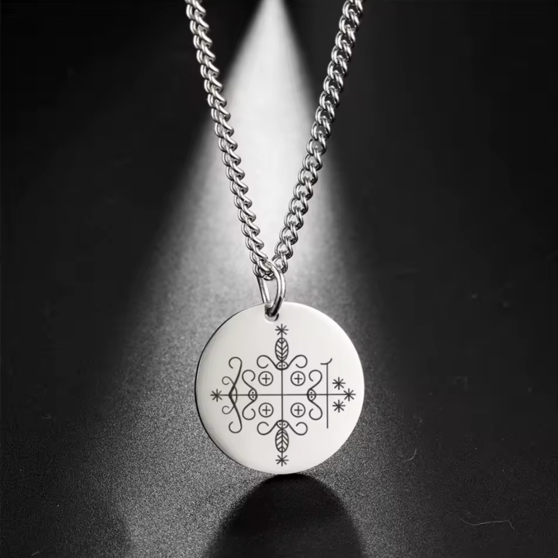 Silver Papa Legba Necklace