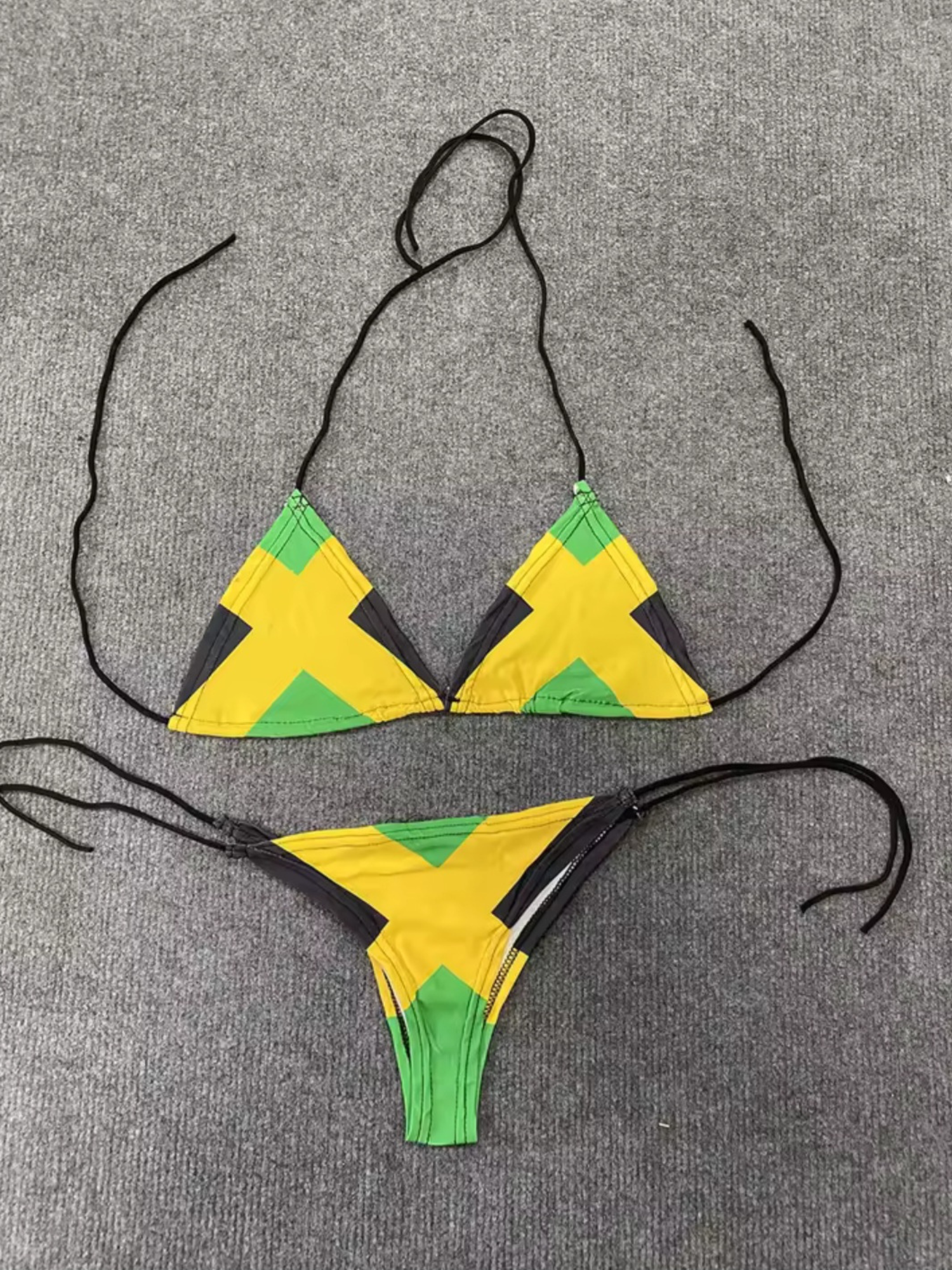 Sexy Jamaican Flag 3D Printed Bikini Swimsuit