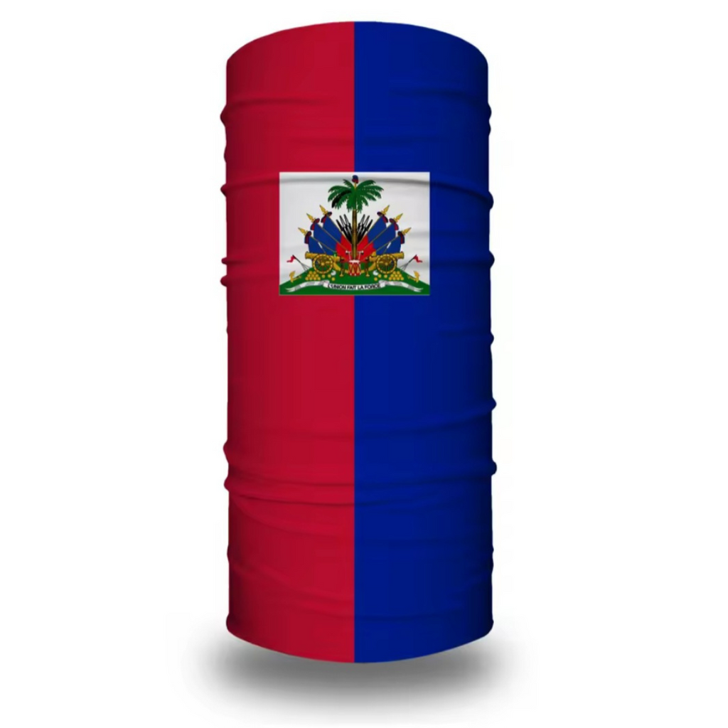 Haiti Flag Neck Gaiter Bandana