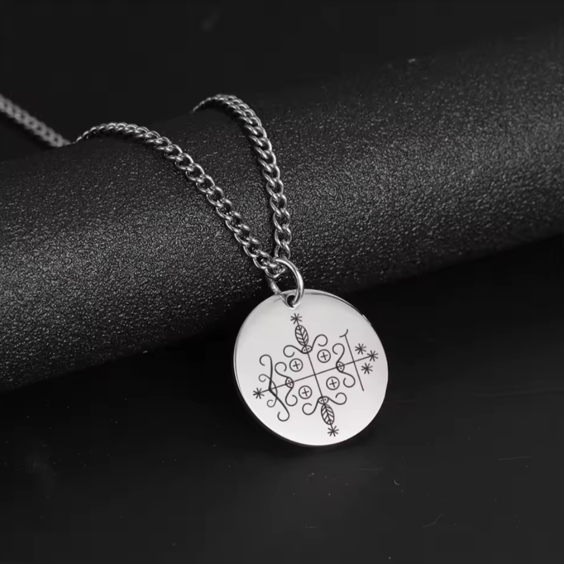 Silver Papa Legba Necklace