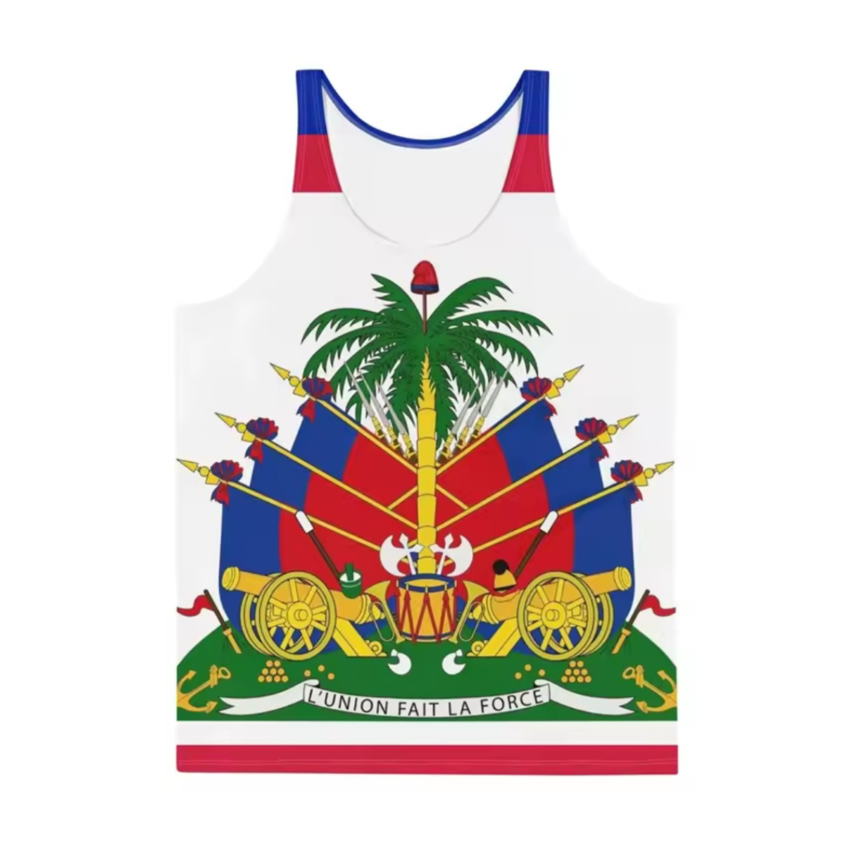 Haiti White Tank Top 3D Printed