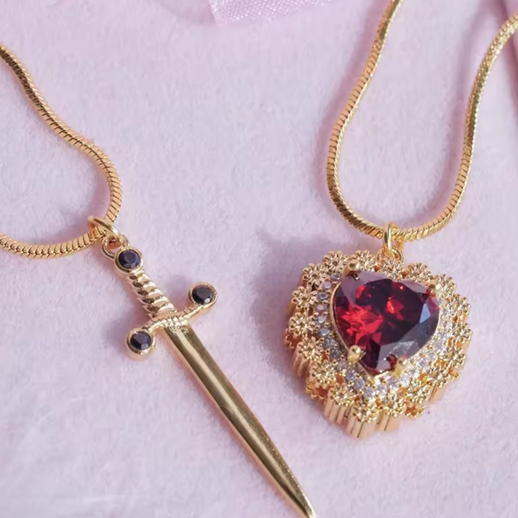 Dagger through Heart Necklace Freda