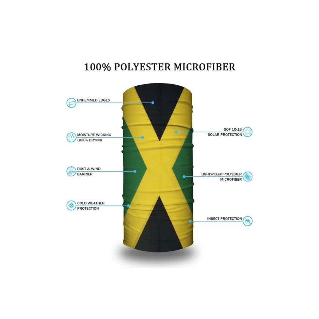 Jamaica Flag Neck Gaiter Bandana