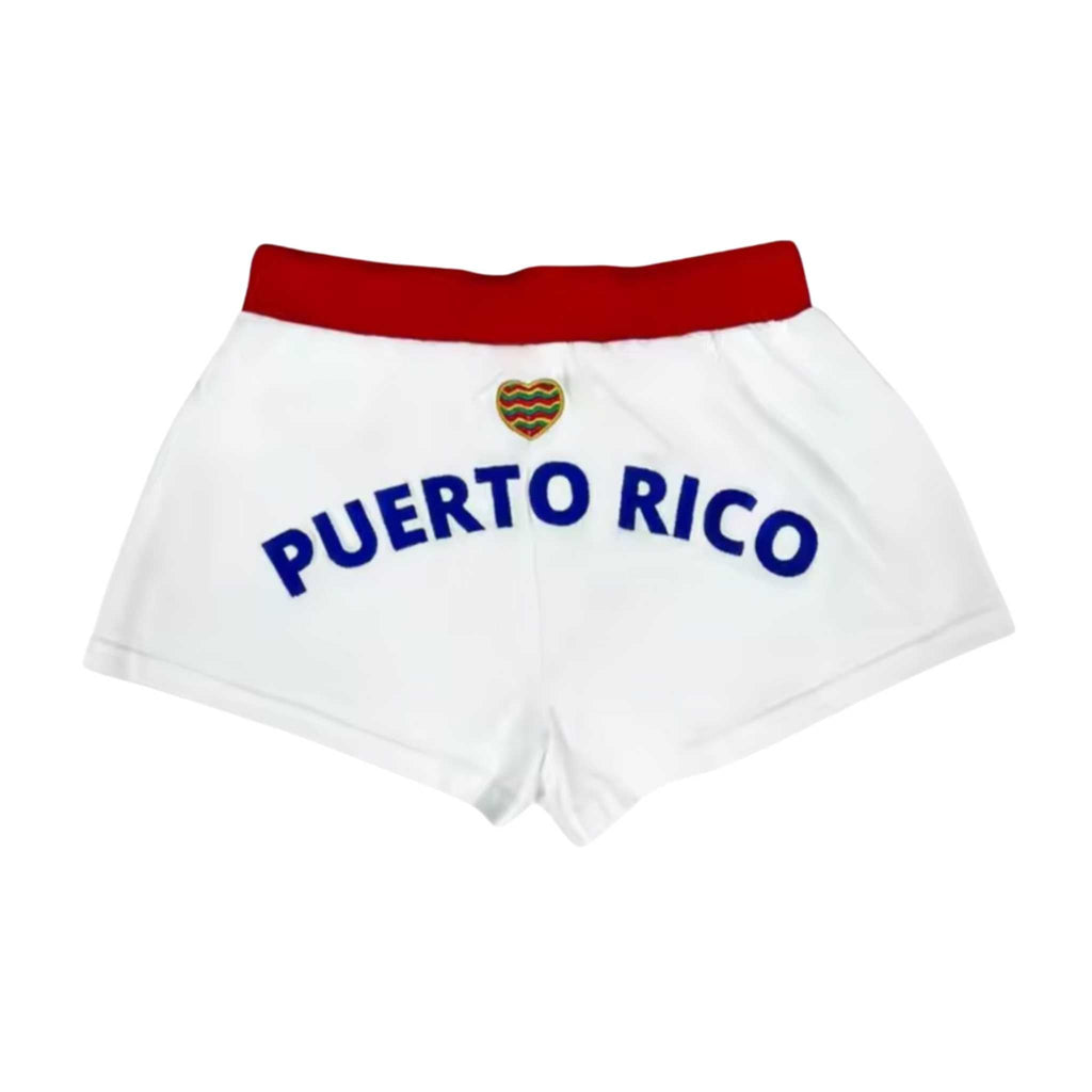 Puerto Rico White Booty Shorts