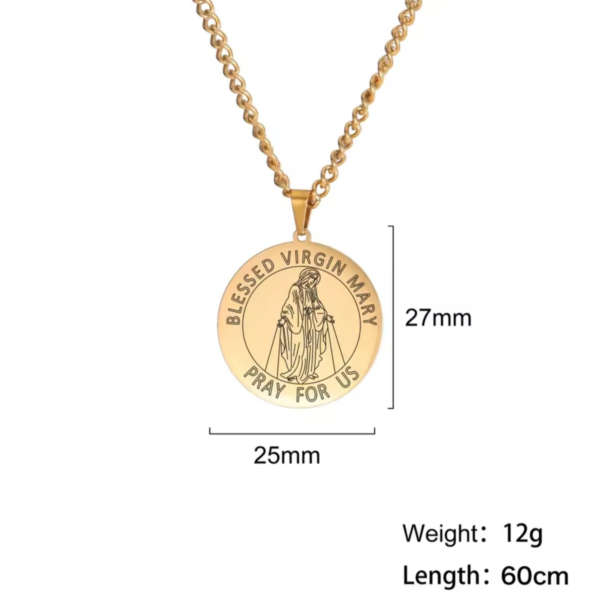 Blessed Virgin Mary Necklace