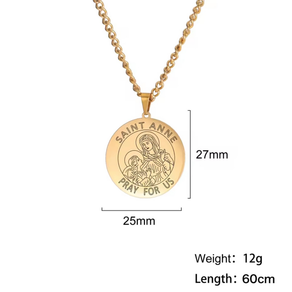 Saint Anne Pray For Us Necklace