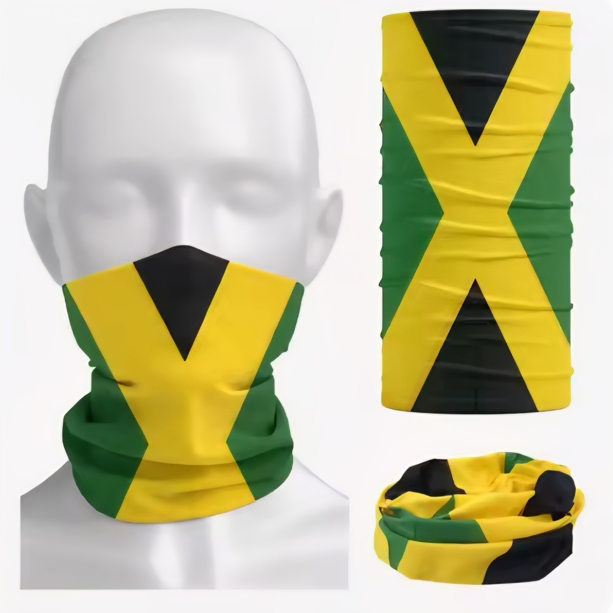 Jamaica Flag Neck Gaiter Bandana