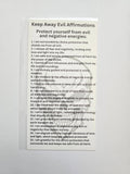 Keep Away Evil Affirmation Card