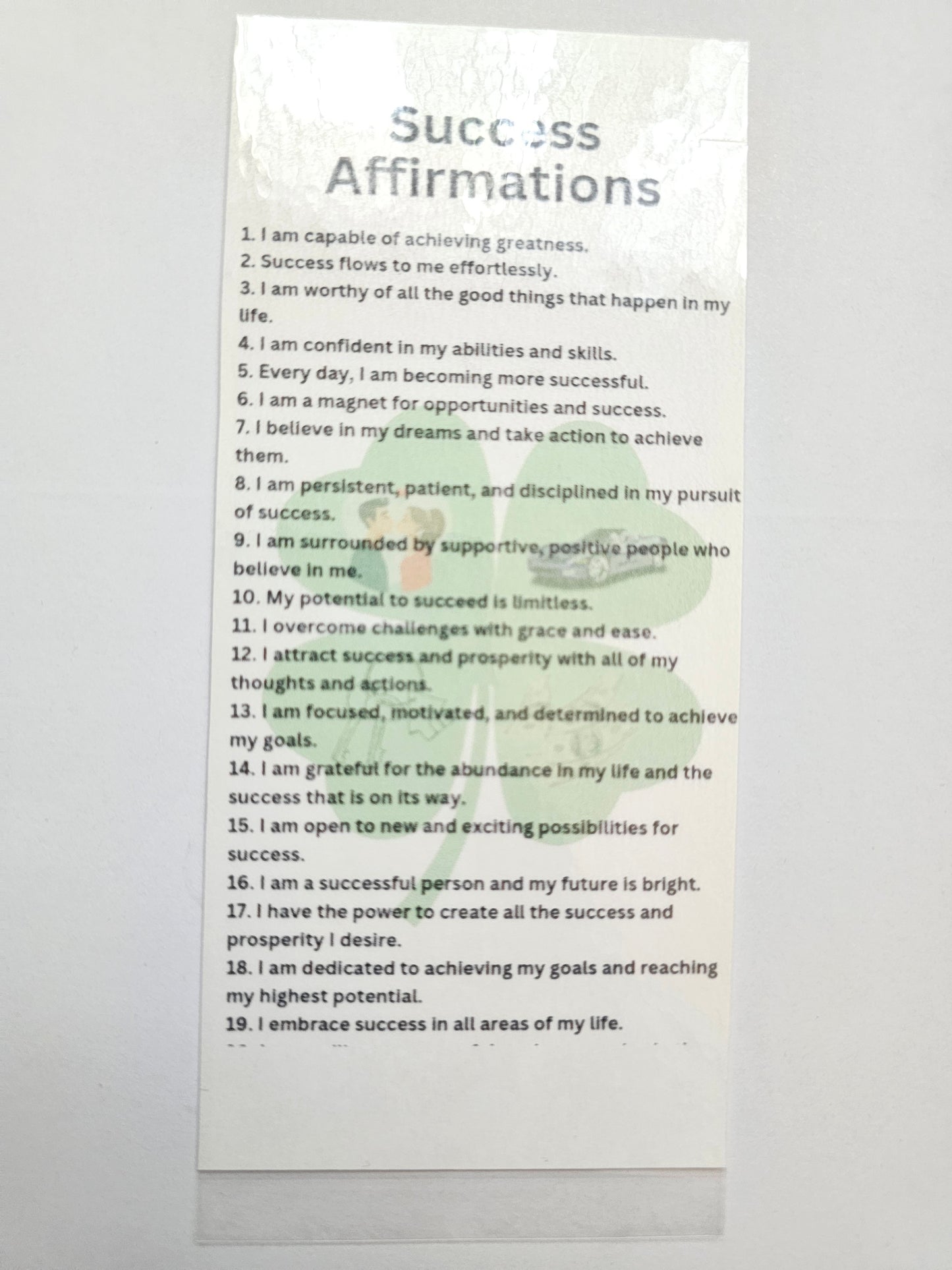 Success Affirmation Card