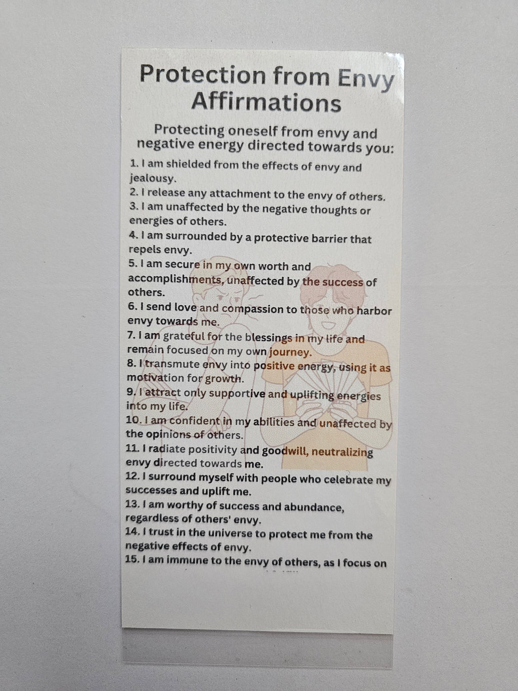 Protection from Envy Affirmation Card