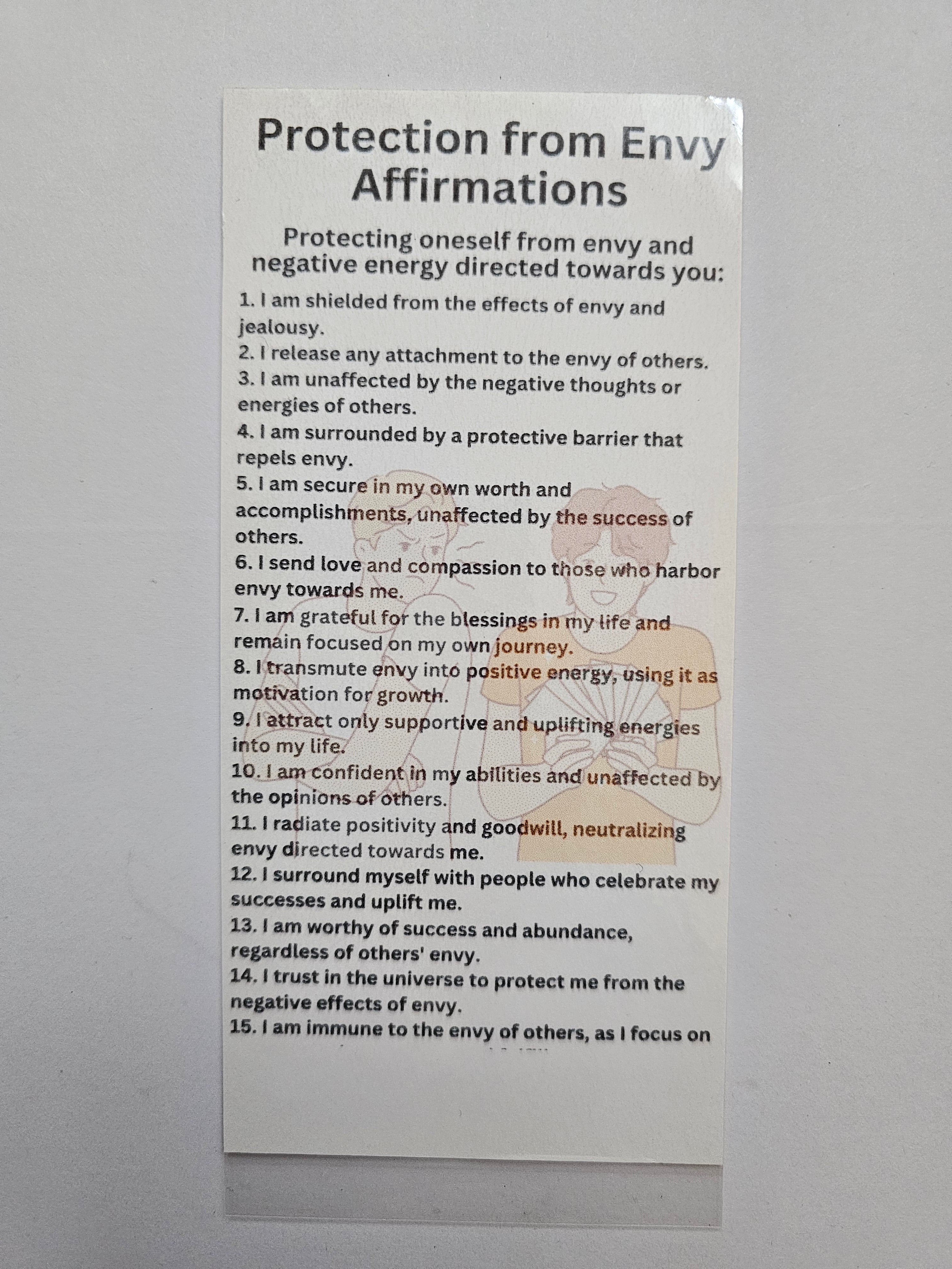 Protection from Envy Affirmation Card