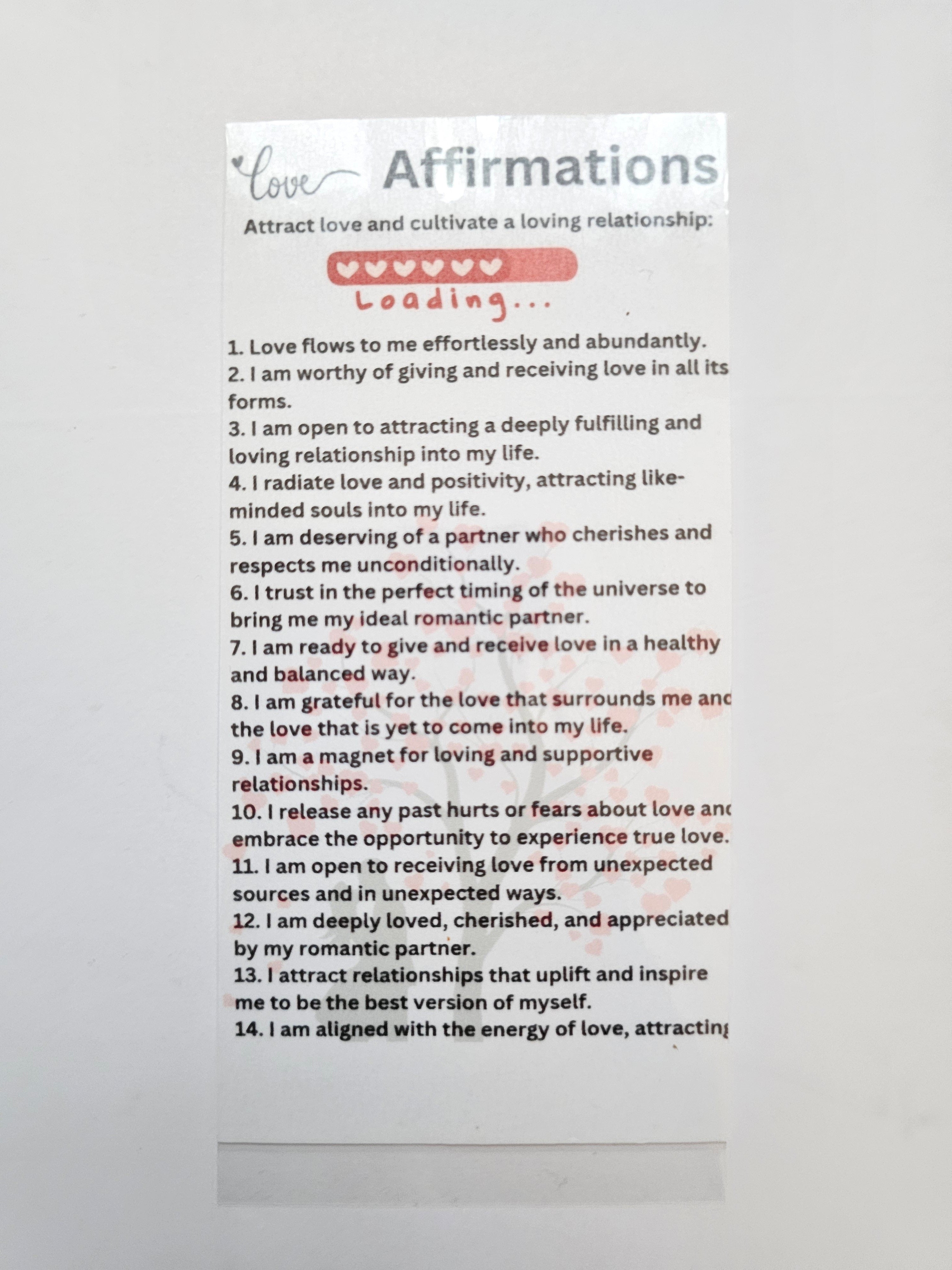 Love Affirmation Card