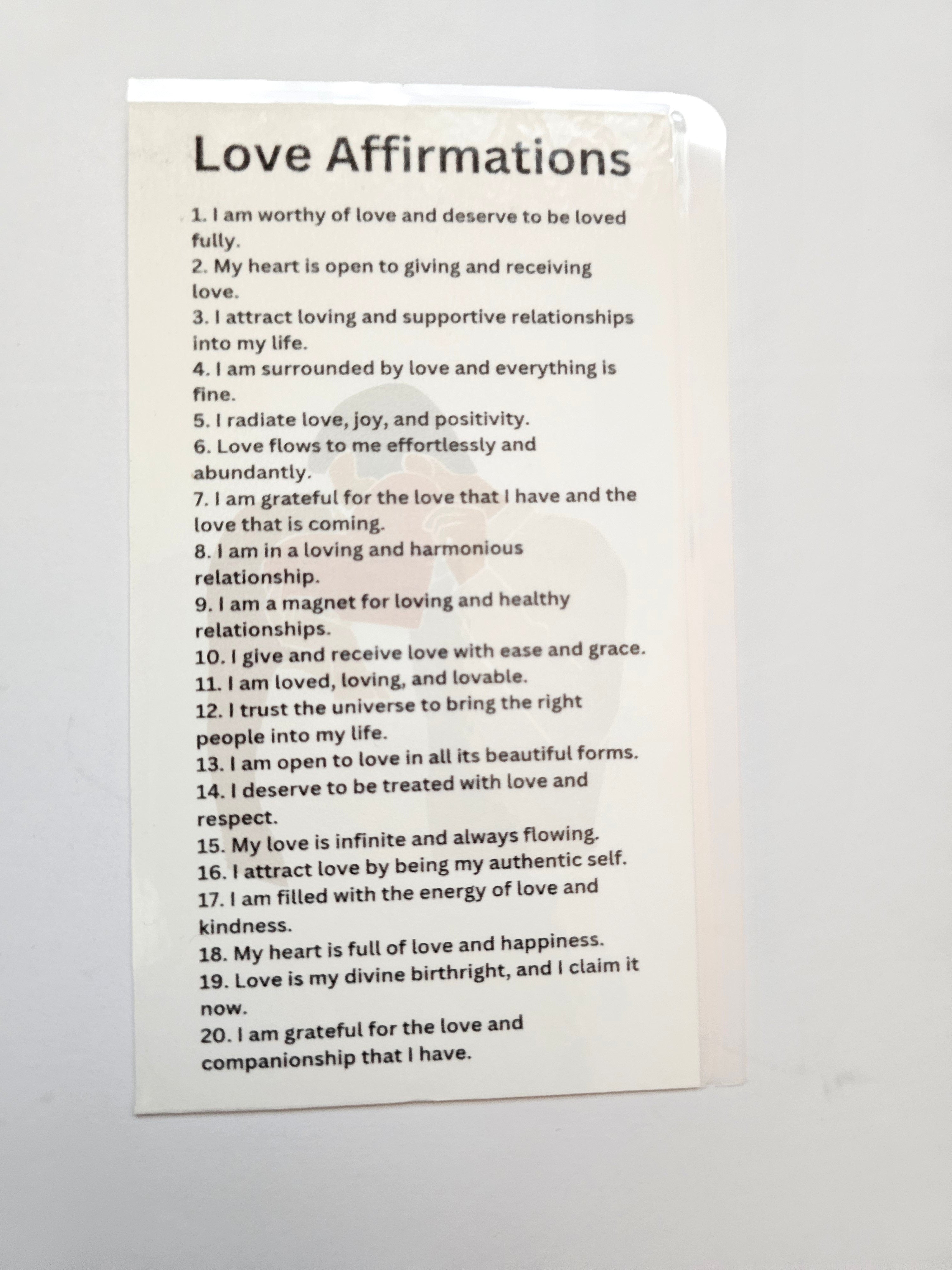 Love Affirmation Card