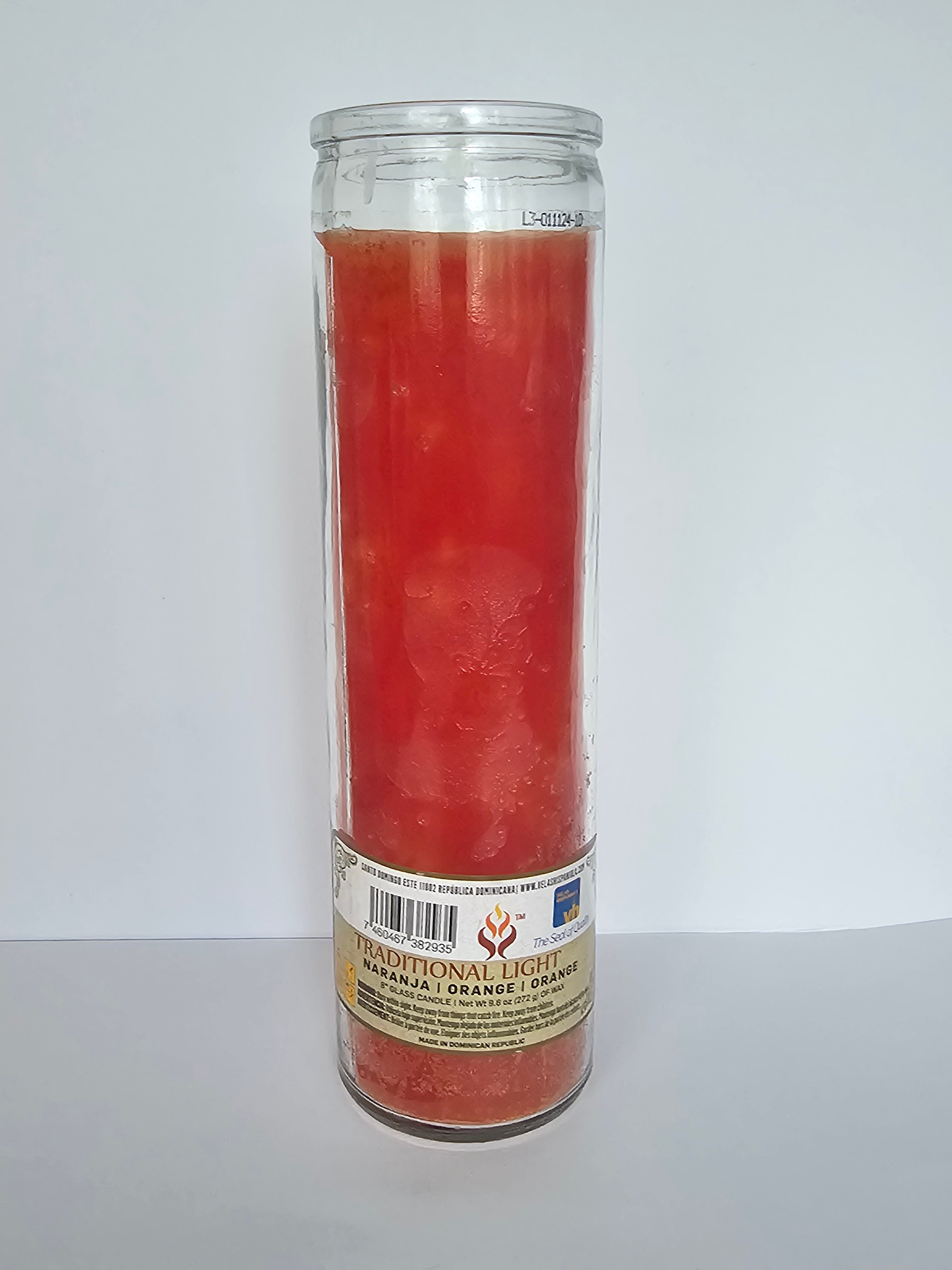 Orange Plain 7 Day Prayer Candle