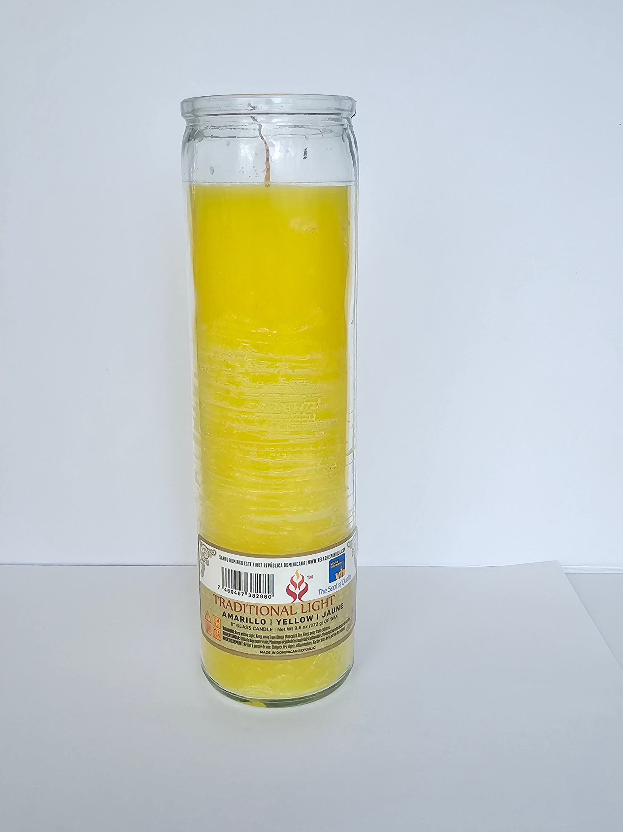 Yellow Plain 7 Day Prayer Candle