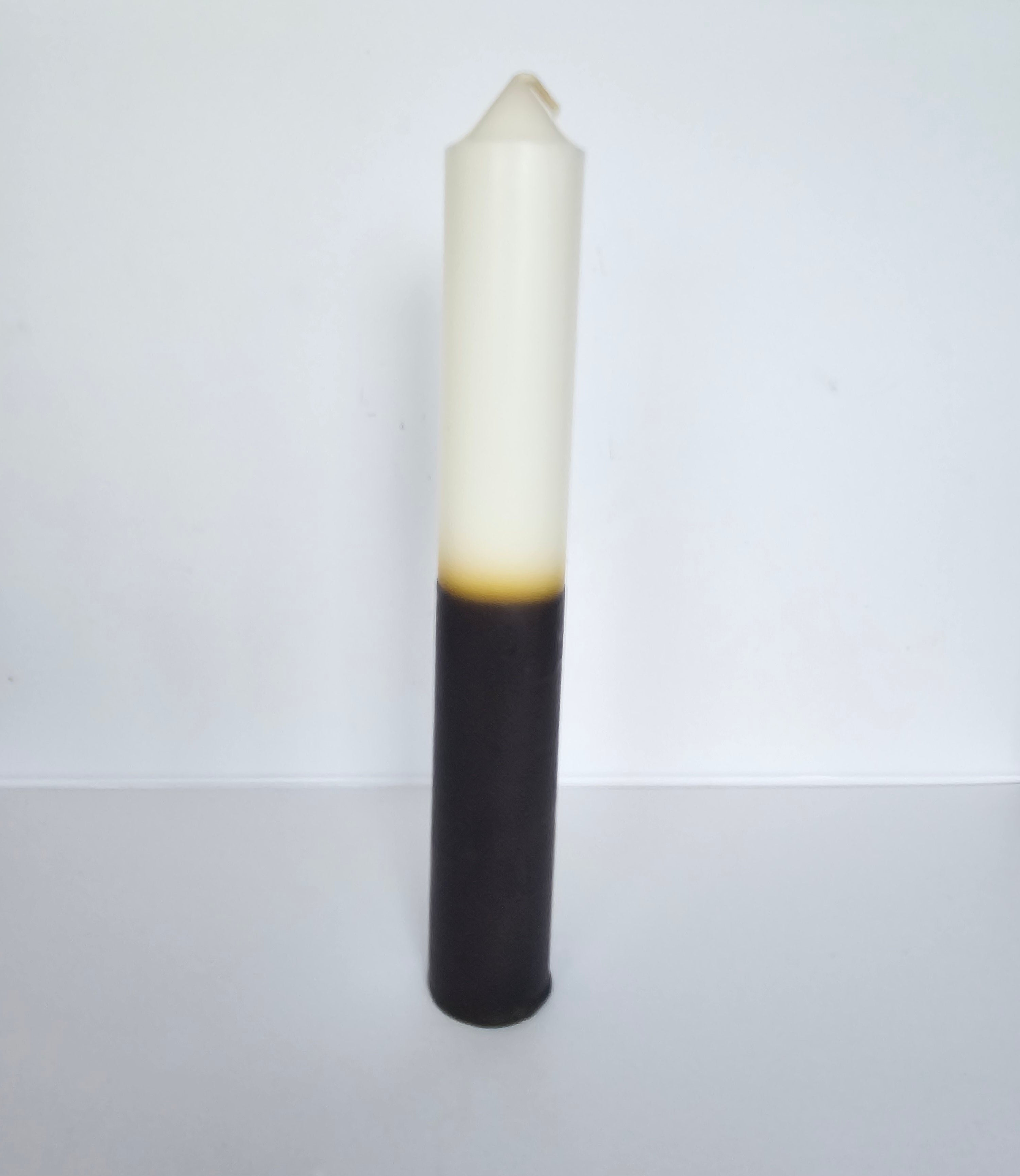 9" Jumbo Chime White and Black Candles