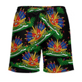 Black 3D Printed Haiti Emblem Men’s Drawstring Shorts