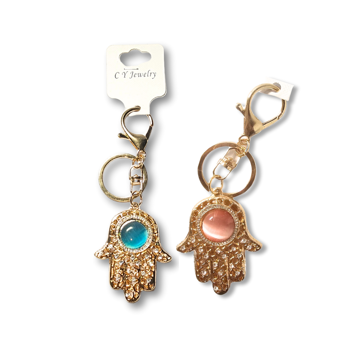 Hasma Hand with Stone in the Middle Keychain