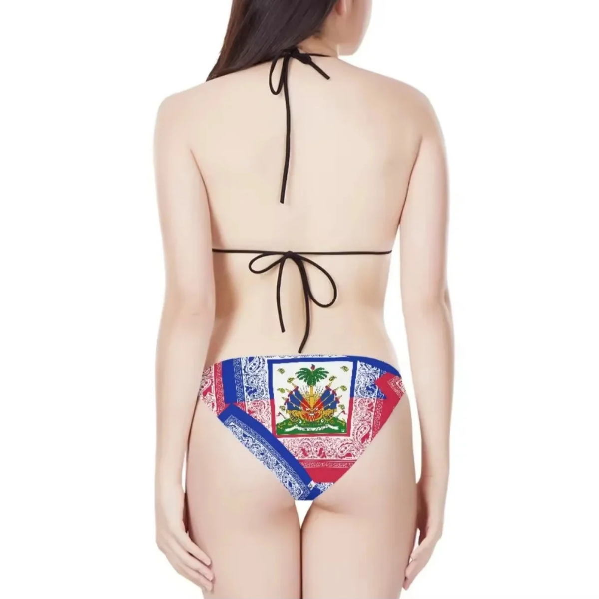Haiti Flag Two-Piece Bikini Set