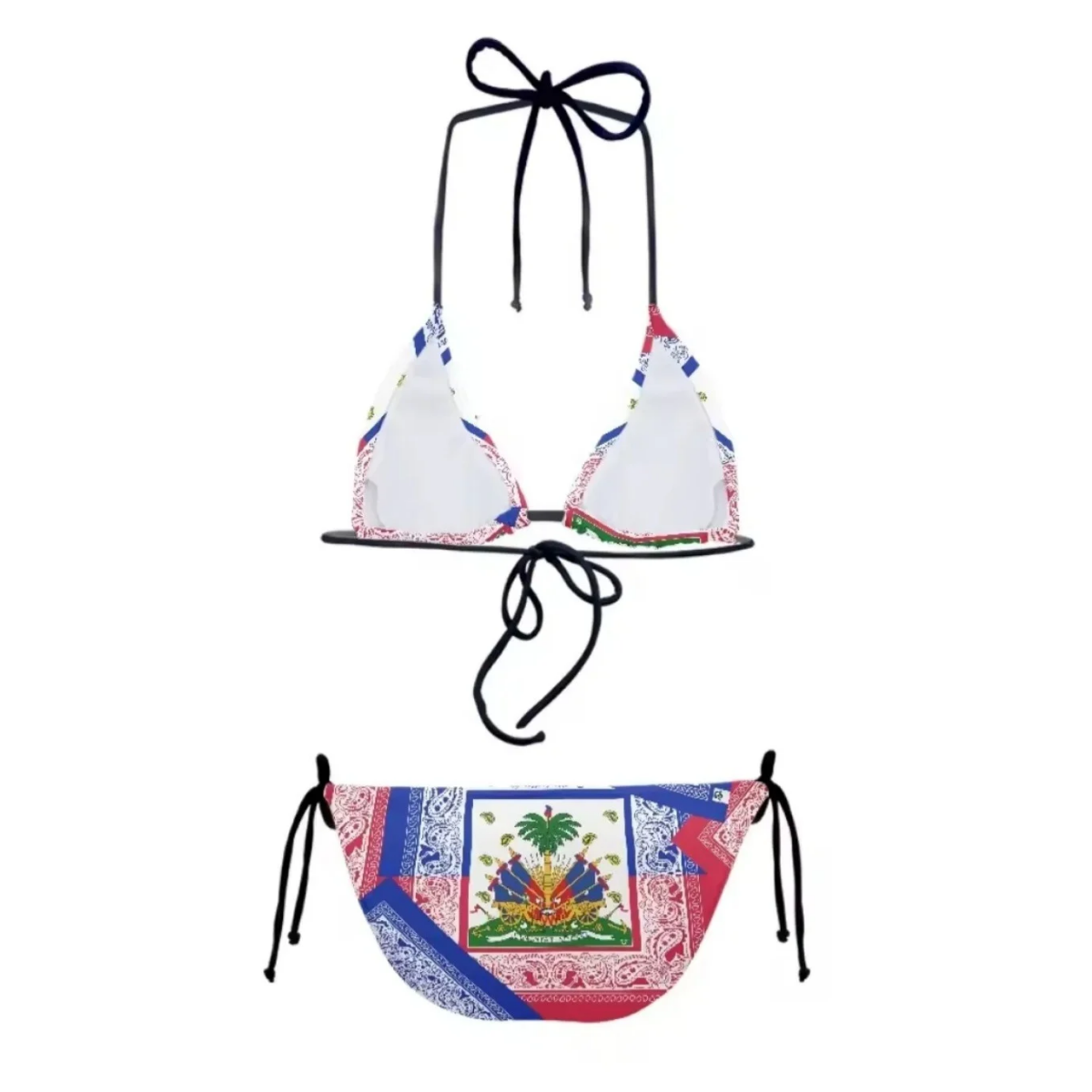 Haiti Flag Two-Piece Bikini Set