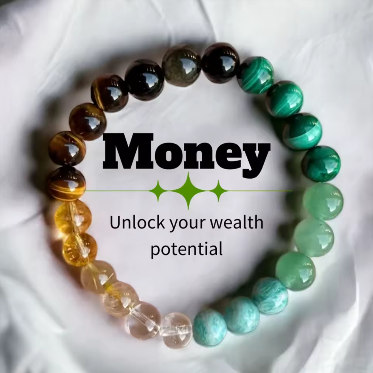 Money Drawing Bracelet – Natural Stones for Wealth & Abundance