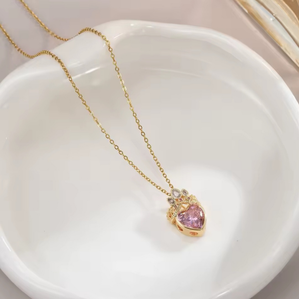 Pink Crowned Heart of Ezili Freda Pendant Necklace – Heart  of Love and Beauty