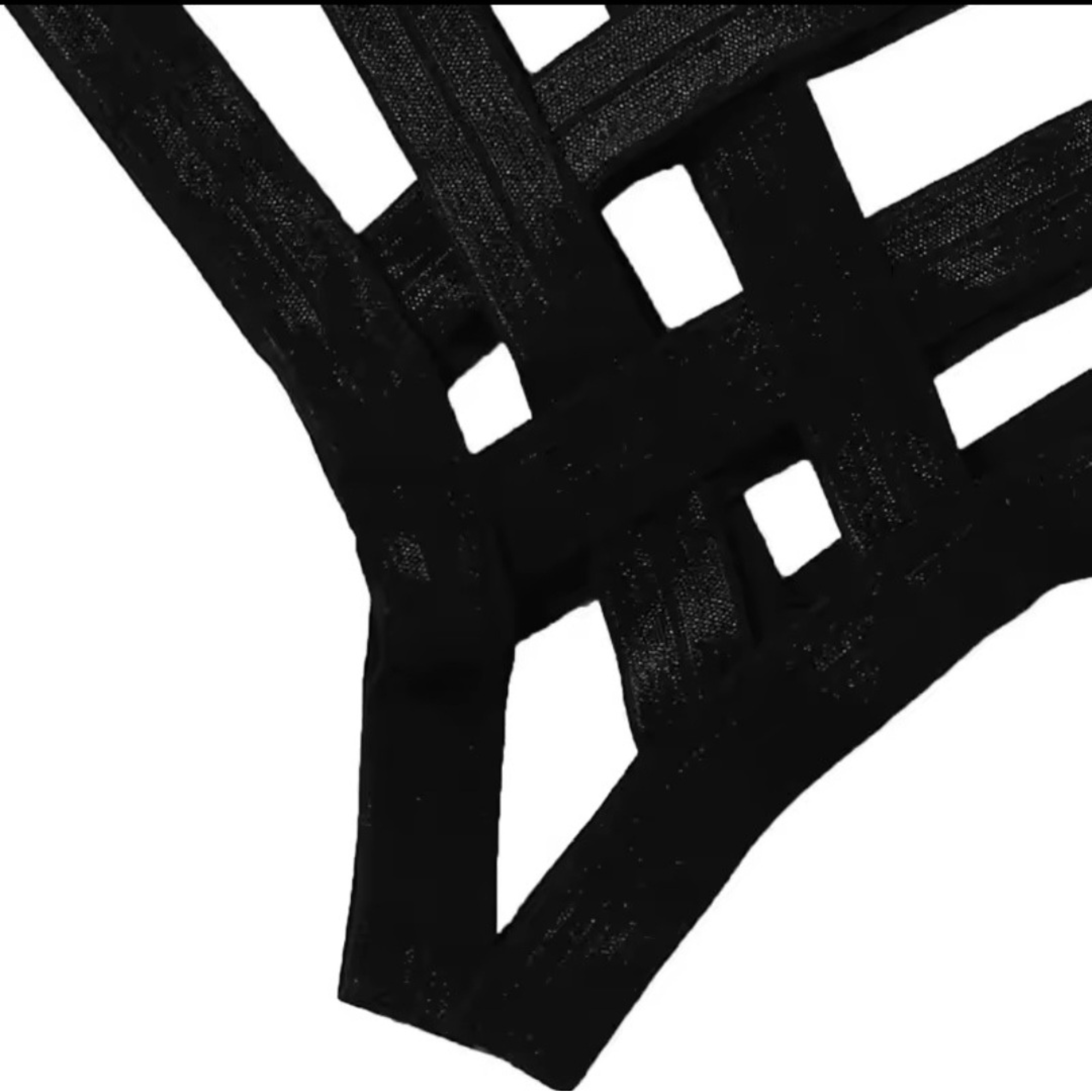 Black thong on a white background