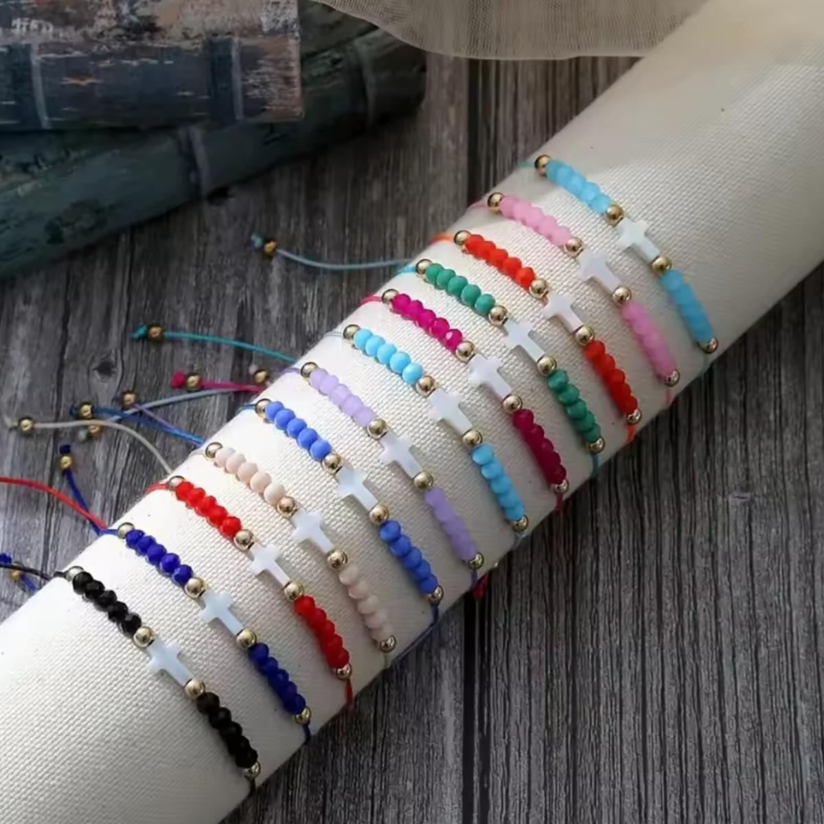 Bohemian Style Woven Cross Bracelet