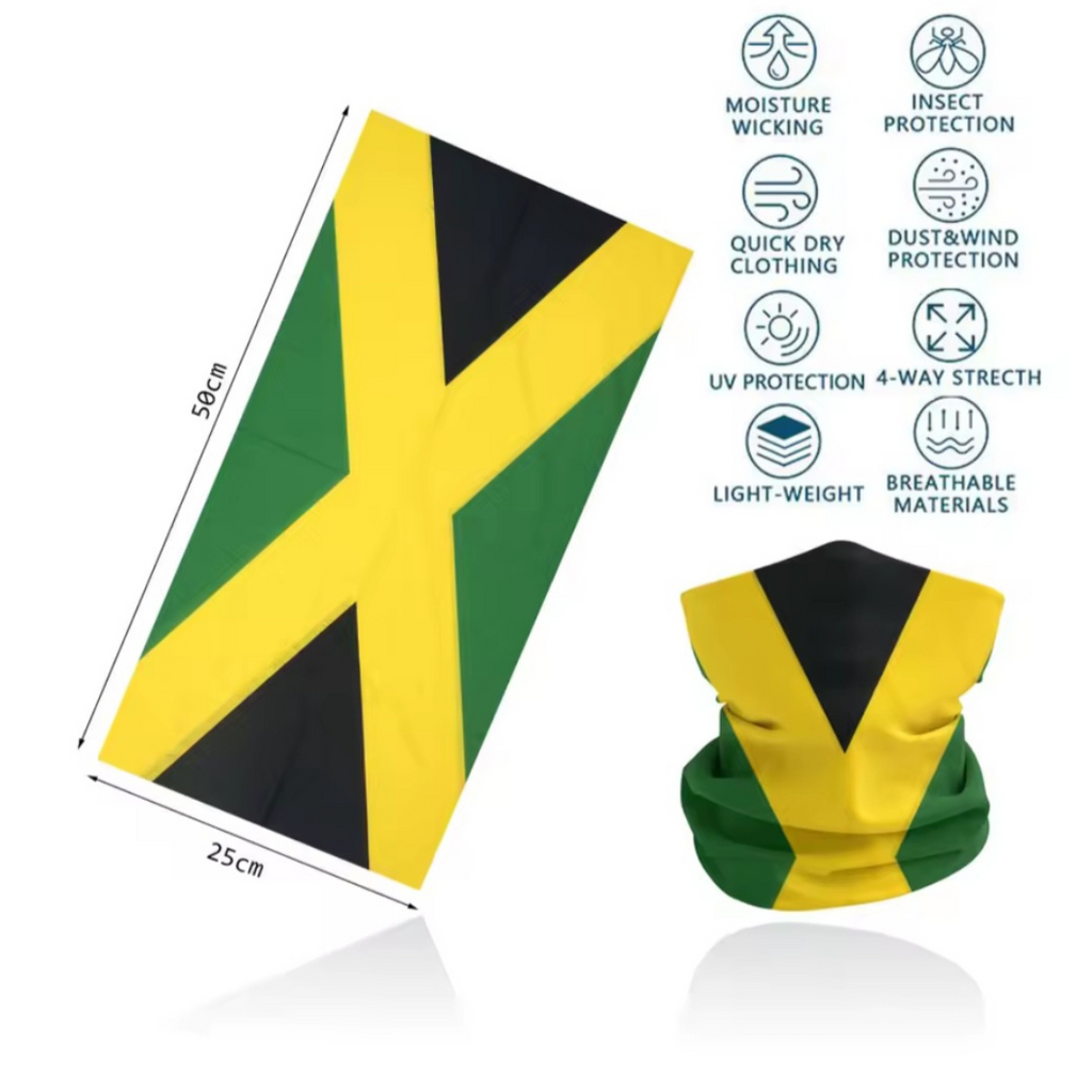 Jamaica Flag Neck Gaiter Bandana