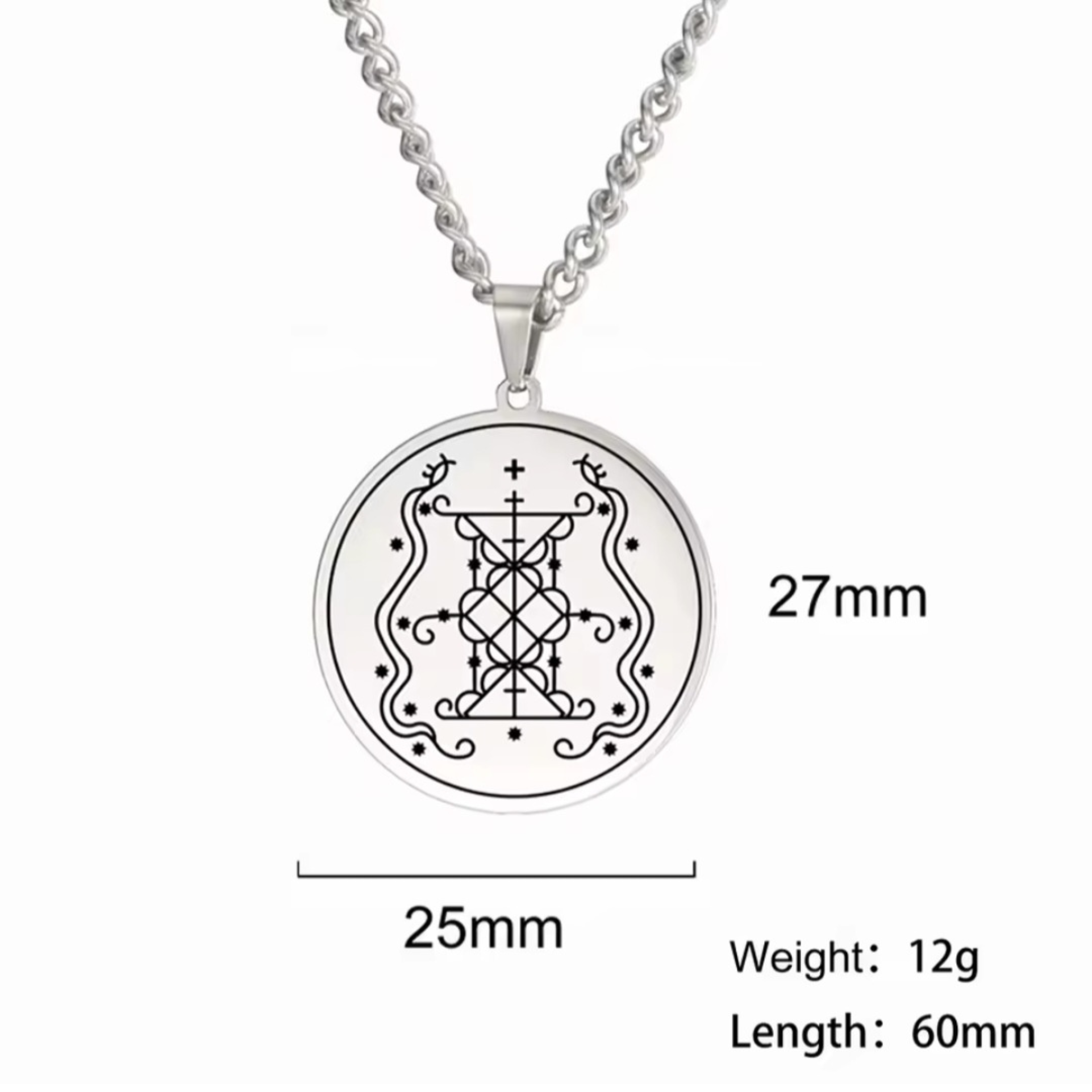 Silver Papa Damballah Necklace