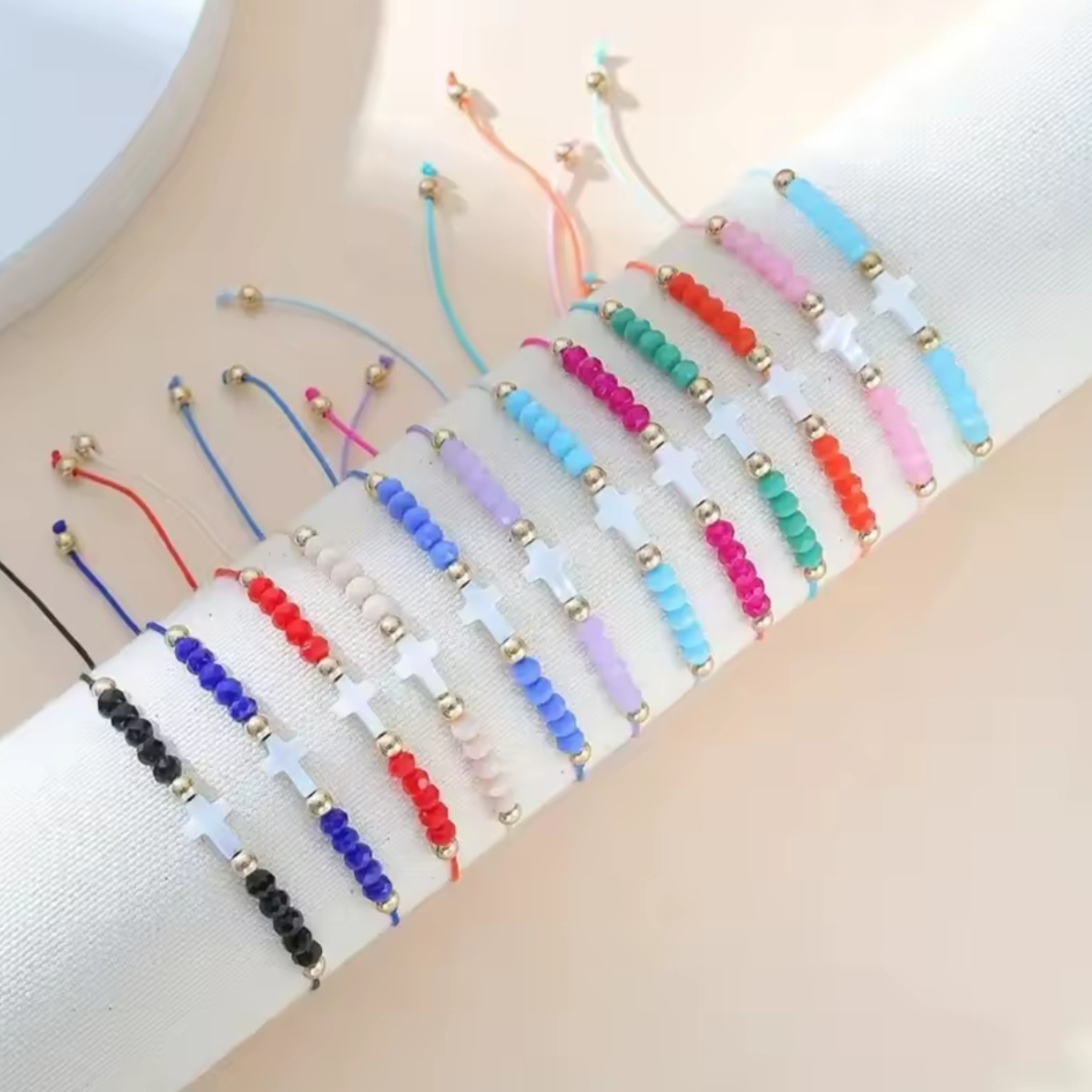 Bohemian Style Woven Cross Bracelet