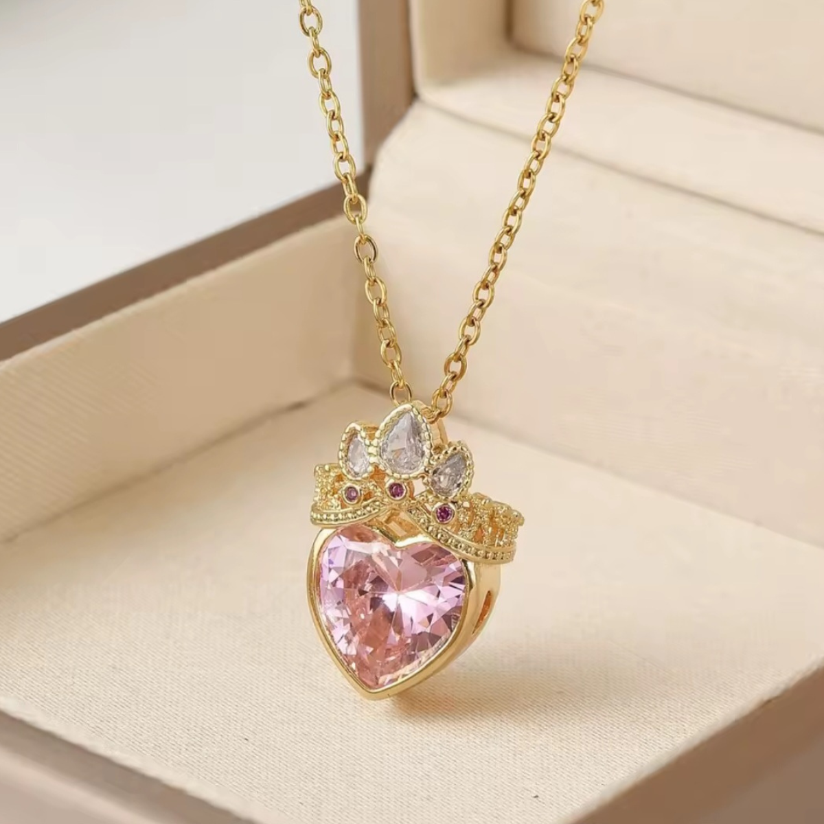 Pink Crowned Heart of Ezili Freda Pendant Necklace – Heart  of Love and Beauty