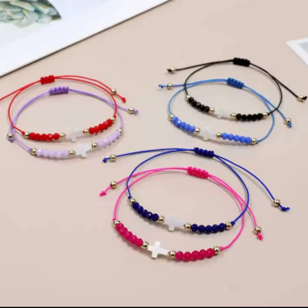 Bohemian Style Woven Cross Bracelet