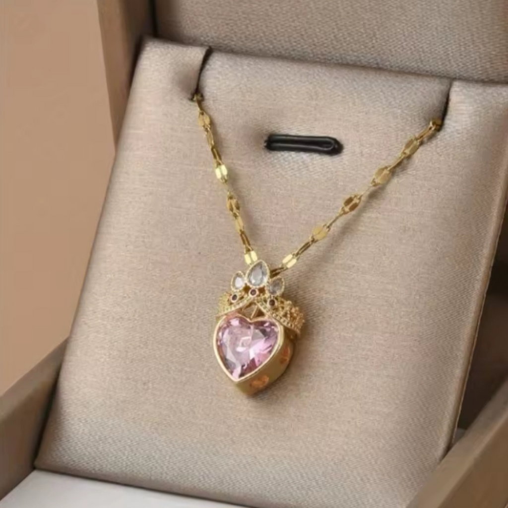 Pink Crowned Heart of Ezili Freda Pendant Necklace – Heart  of Love and Beauty