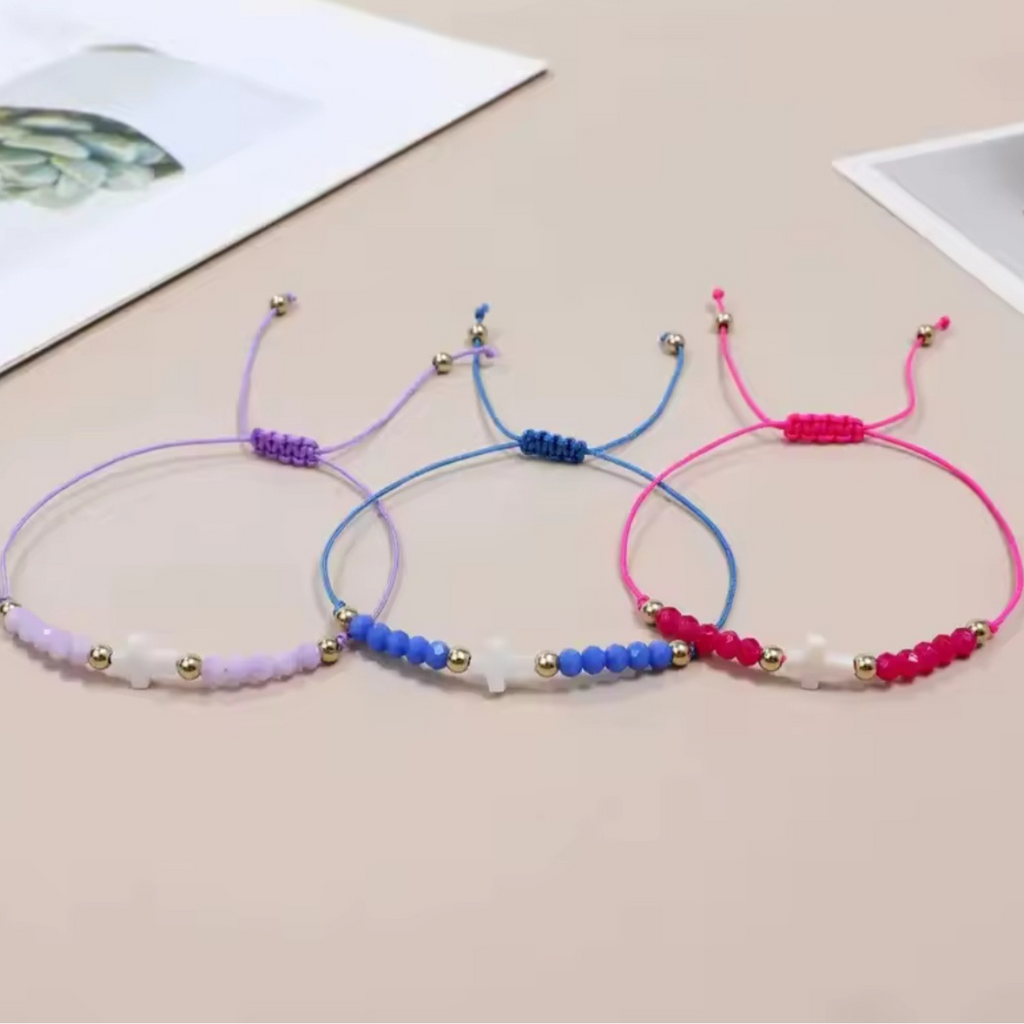 Bohemian Style Woven Cross Bracelet