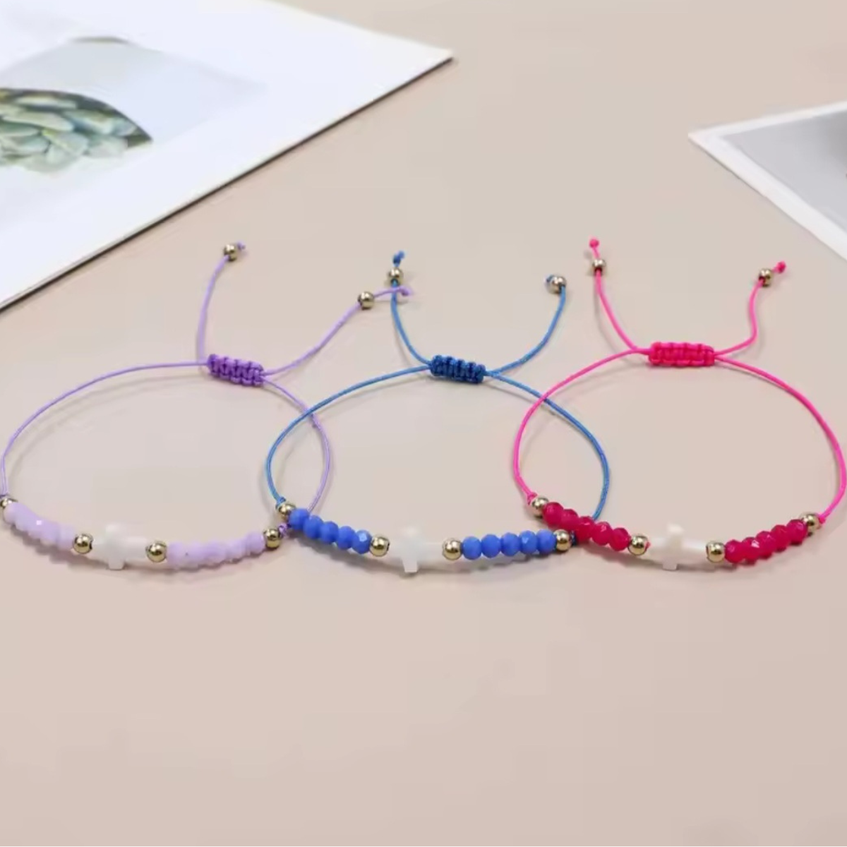 Bohemian Style Woven Cross Bracelet