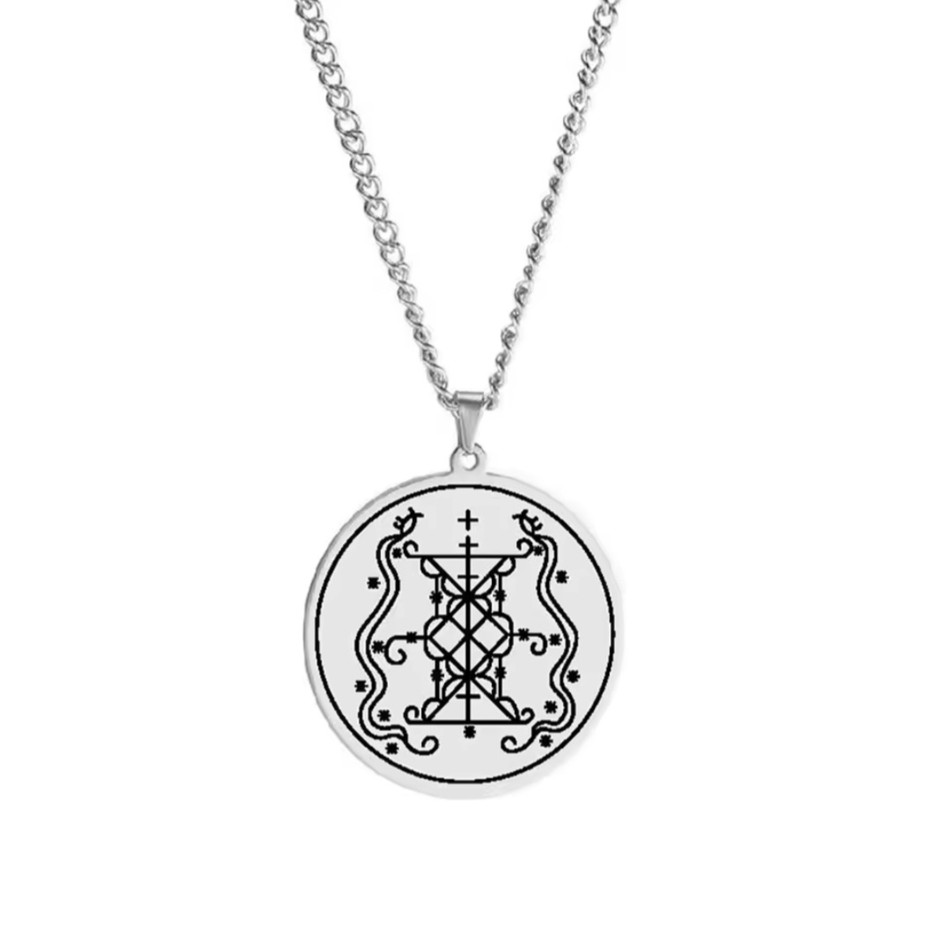 Silver Papa Damballah Necklace