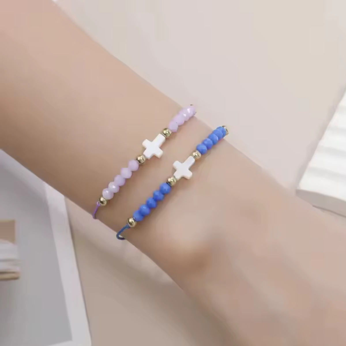 Bohemian Style Woven Cross Bracelet