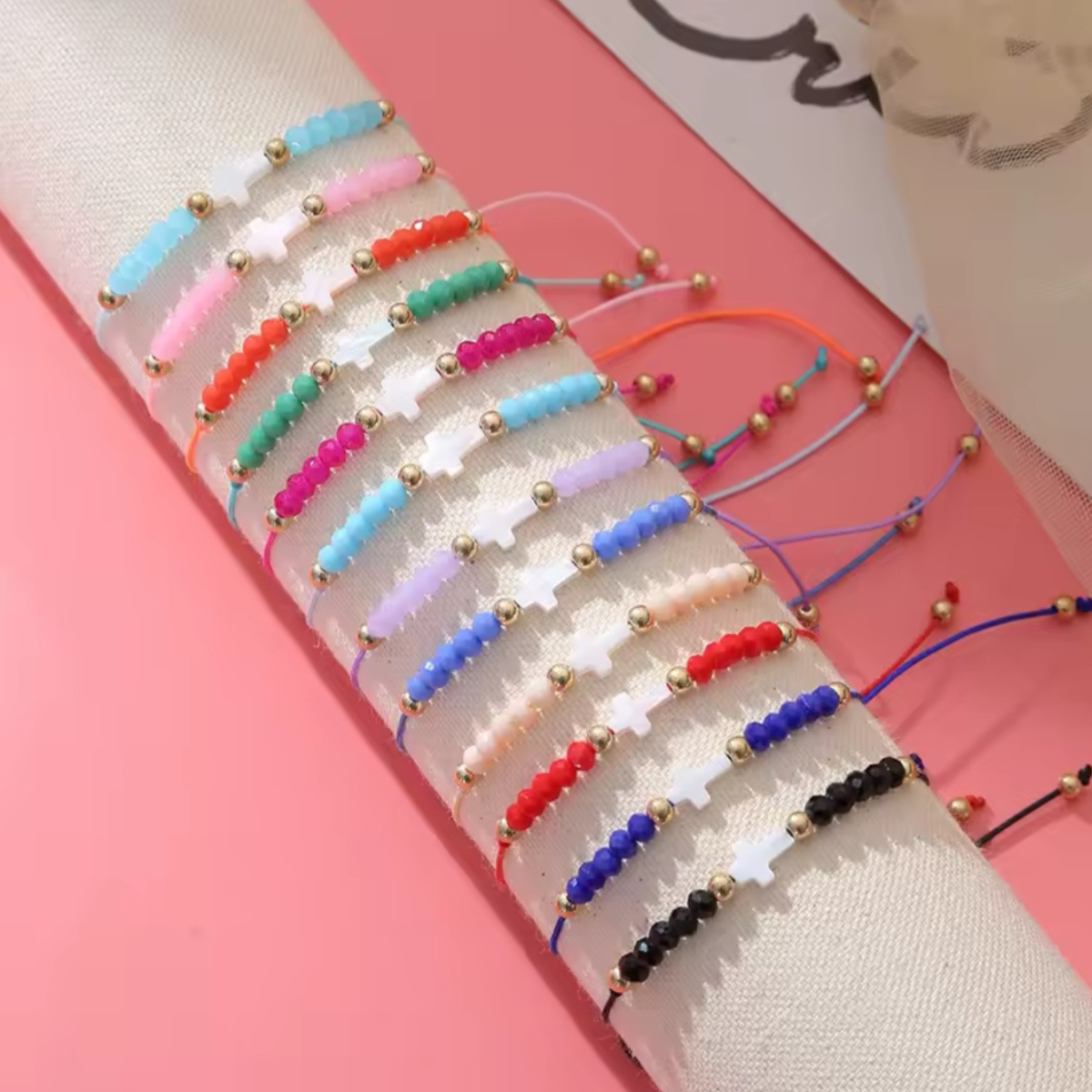 Bohemian Style Woven Cross Bracelet