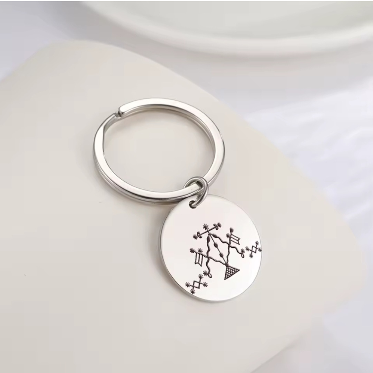 Ayida-Weddo & Damballa Veve Keychain