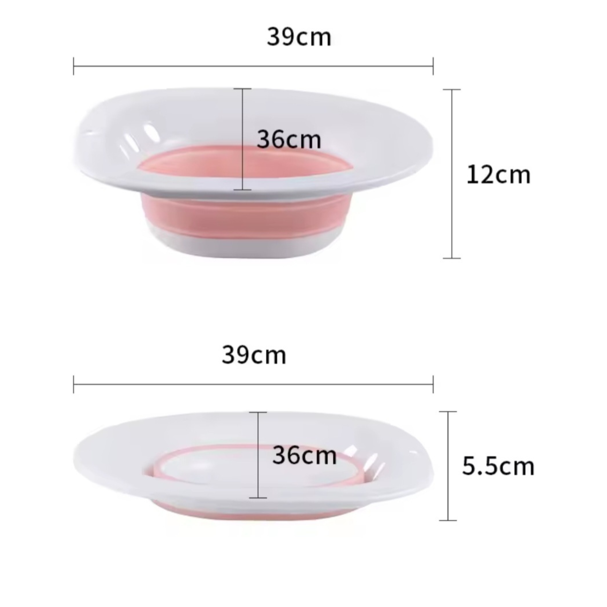 Folding Pink Sitz Bath for Toilet