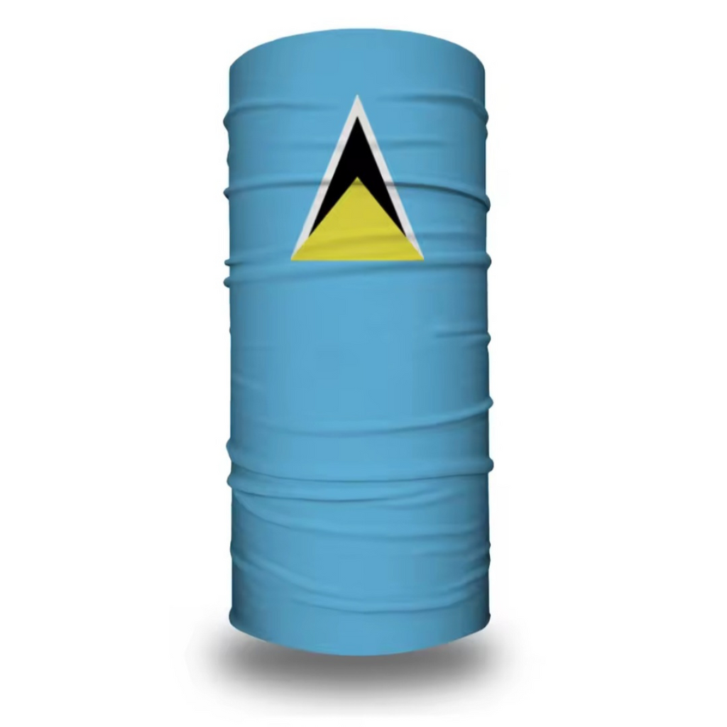 Saint Lucia Flag Neck Gaiter Bandana